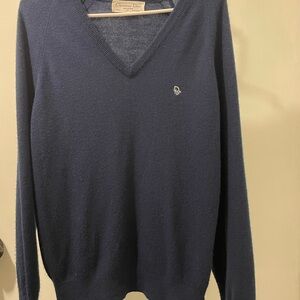 Christian Dior VTG navy v neck sweater men’s small